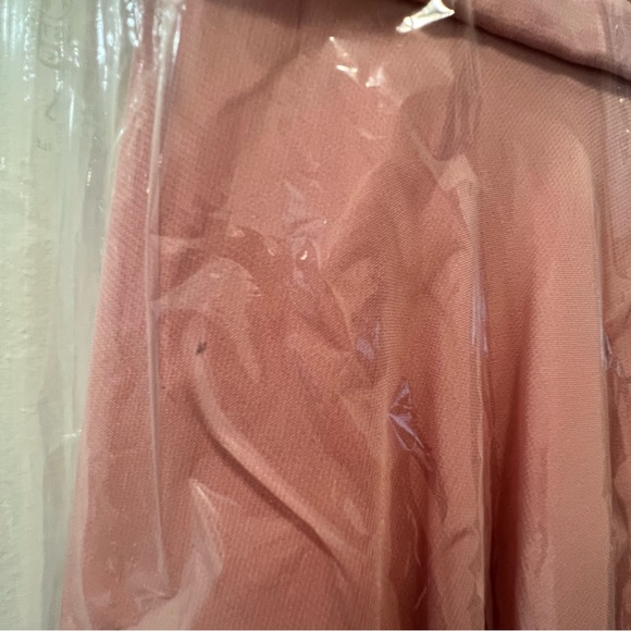 JJ's House Blush Bridesmaid Dress A-Line V-Neck Floor Length Chiffon Sz US 2 - Picture 10 of 10